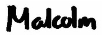 Malcolm signature