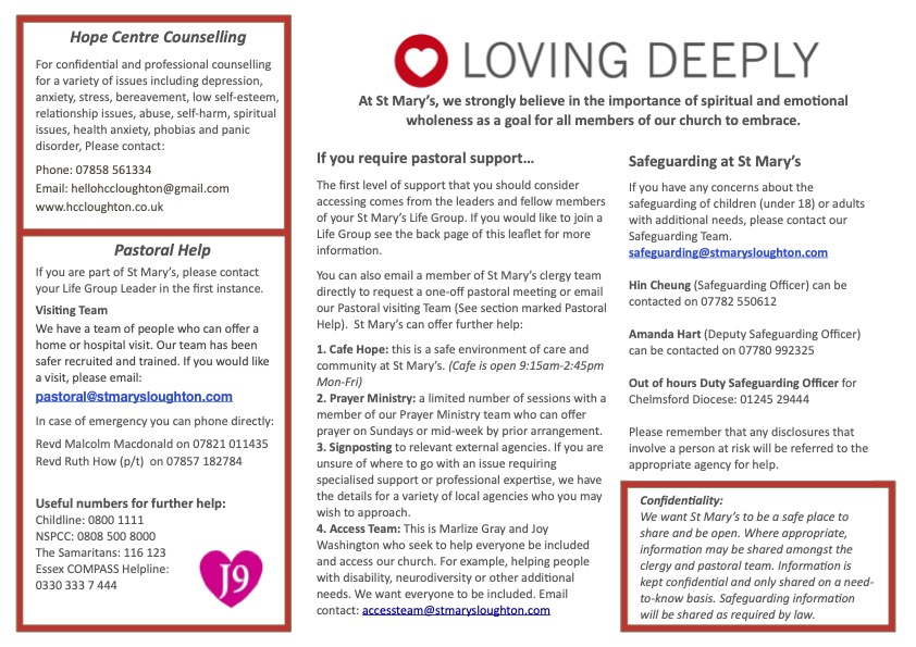 Page 2 pastoral leaflet July 2