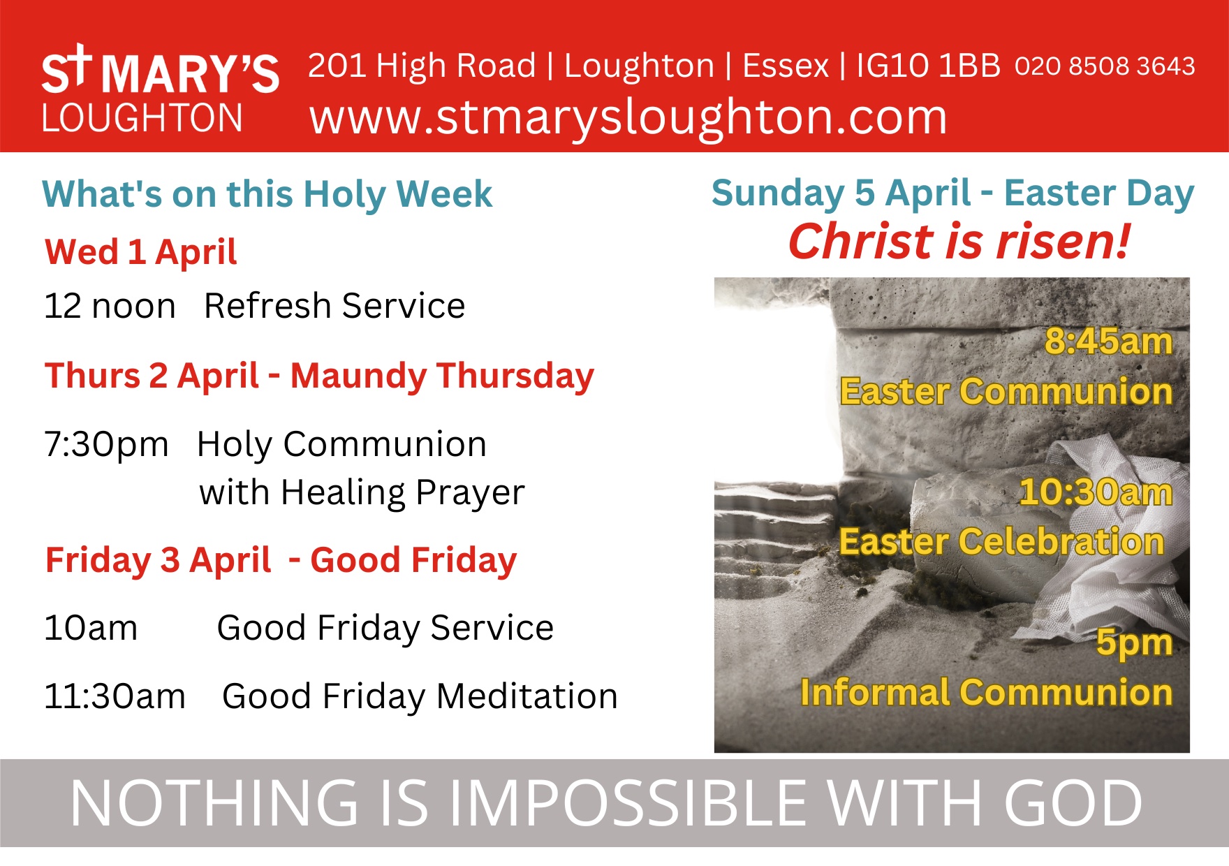 Easter Postcard 2026 Back